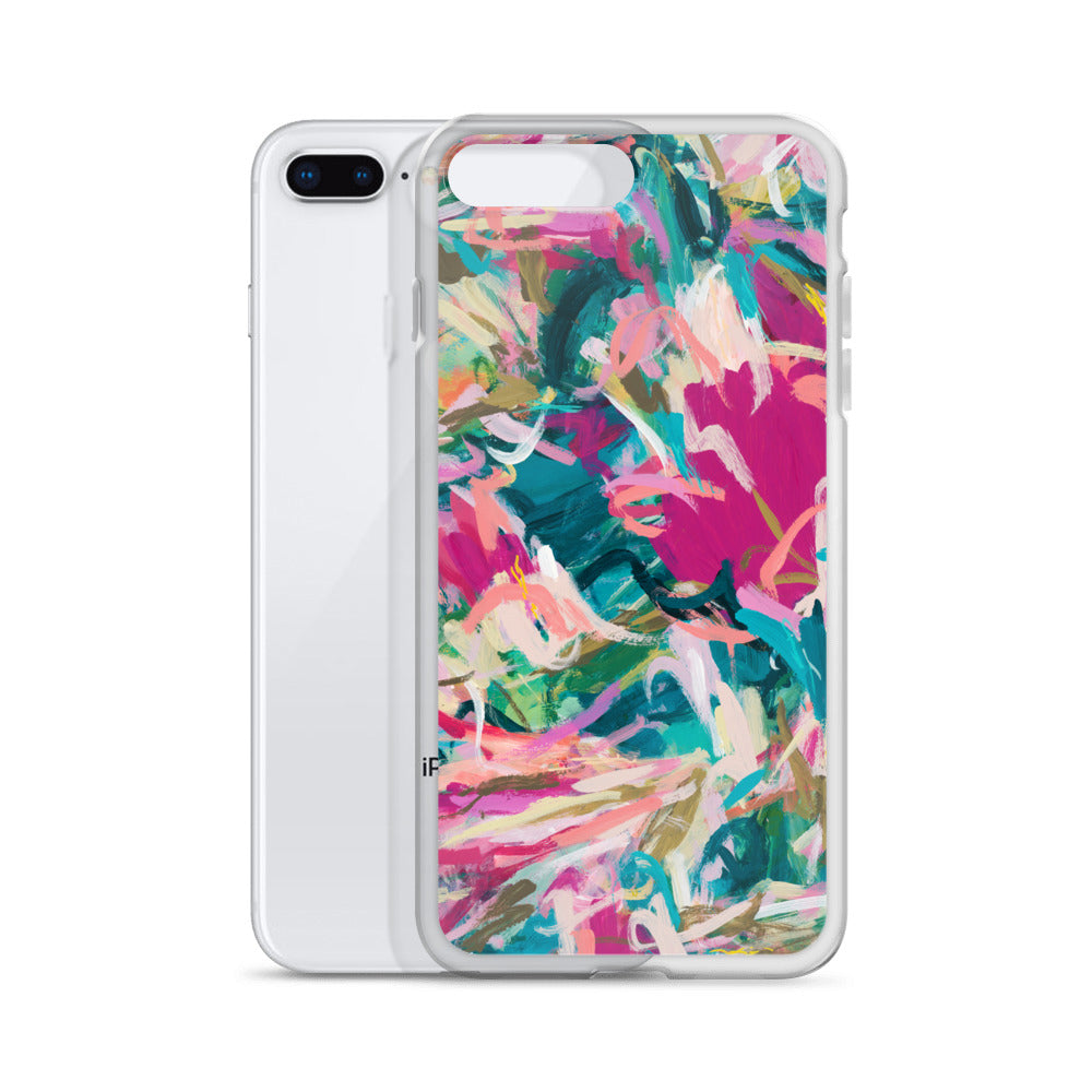 Society6  iPhoneケース  ピンク 太陽 雲 モダン 抽象的 ピンクと水色のキレイな空】iphoneケース スマホケース 雲 夕陽
